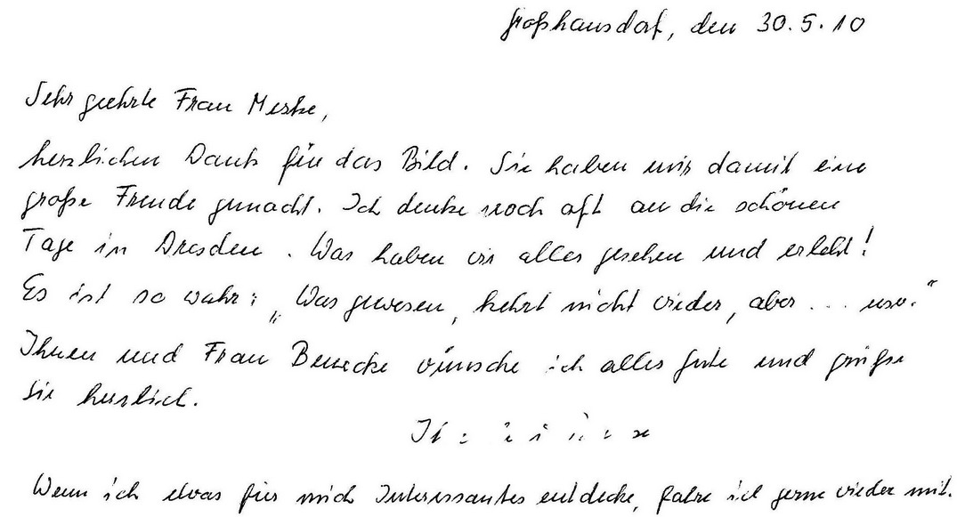 Brief vonPeter L., 65 aus HH